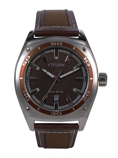 Citizen Men Brown Dial Eco-Drive Watch AW1051-09W